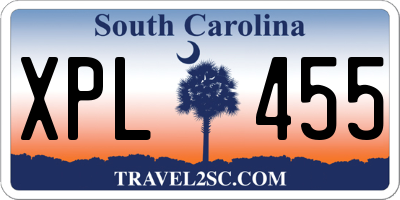 SC license plate XPL455