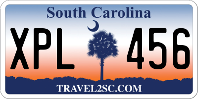 SC license plate XPL456