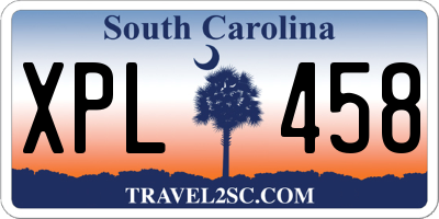 SC license plate XPL458