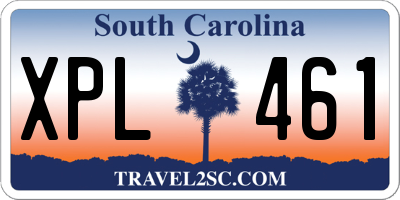 SC license plate XPL461