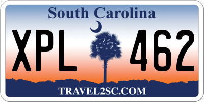 SC license plate XPL462
