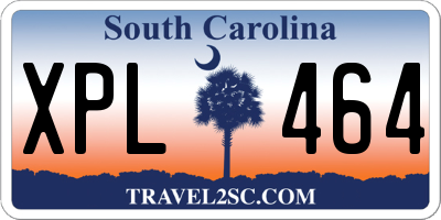 SC license plate XPL464