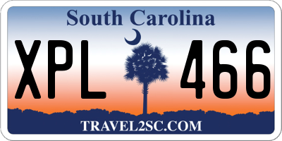 SC license plate XPL466