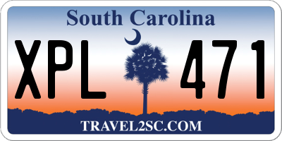 SC license plate XPL471
