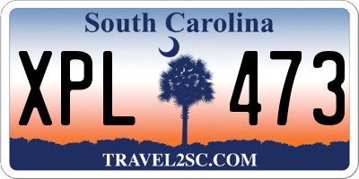 SC license plate XPL473
