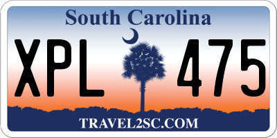 SC license plate XPL475