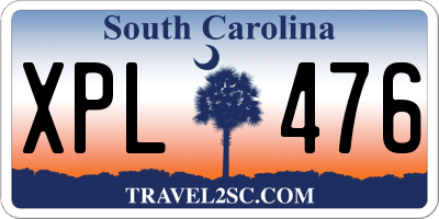 SC license plate XPL476