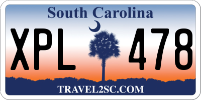 SC license plate XPL478