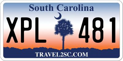 SC license plate XPL481