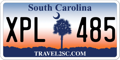 SC license plate XPL485