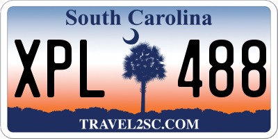 SC license plate XPL488