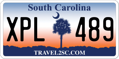 SC license plate XPL489