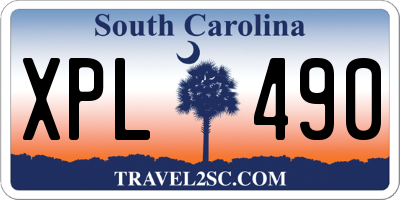 SC license plate XPL490