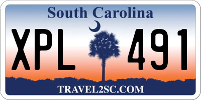 SC license plate XPL491