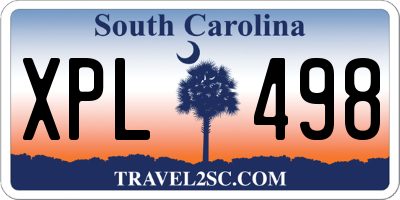 SC license plate XPL498