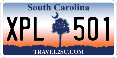 SC license plate XPL501