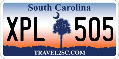 SC license plate XPL505