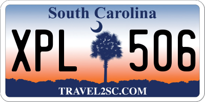 SC license plate XPL506