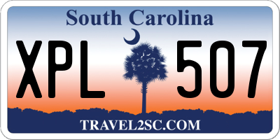 SC license plate XPL507