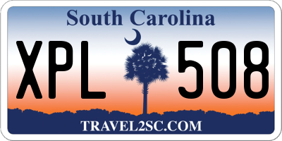 SC license plate XPL508