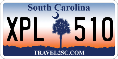 SC license plate XPL510