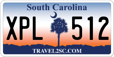 SC license plate XPL512