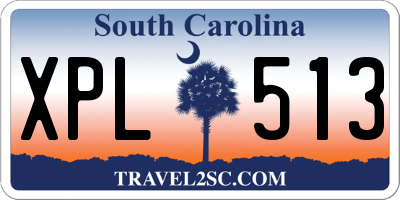SC license plate XPL513