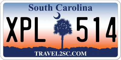 SC license plate XPL514