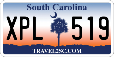 SC license plate XPL519