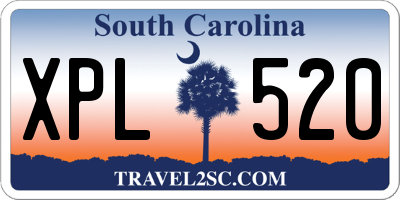 SC license plate XPL520