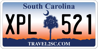 SC license plate XPL521