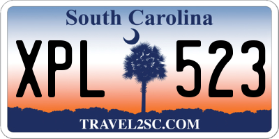 SC license plate XPL523
