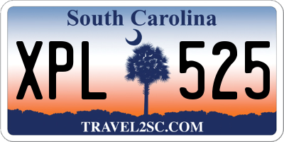 SC license plate XPL525
