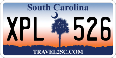 SC license plate XPL526