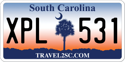 SC license plate XPL531