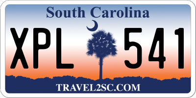 SC license plate XPL541