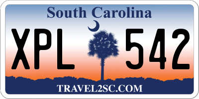 SC license plate XPL542