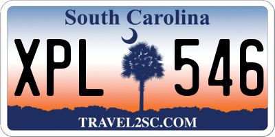 SC license plate XPL546