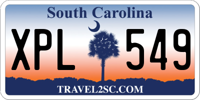 SC license plate XPL549