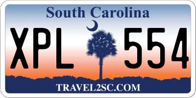 SC license plate XPL554