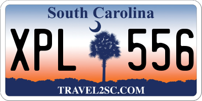 SC license plate XPL556