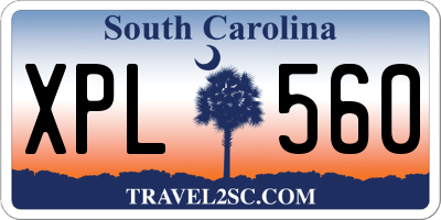 SC license plate XPL560