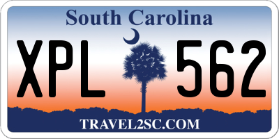 SC license plate XPL562