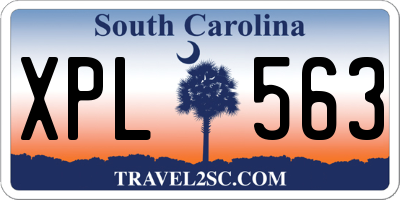 SC license plate XPL563
