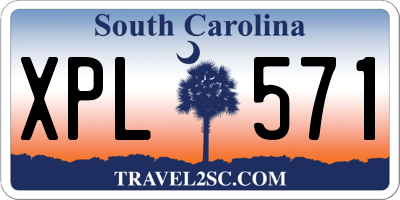 SC license plate XPL571