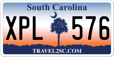 SC license plate XPL576