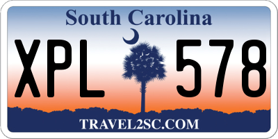 SC license plate XPL578