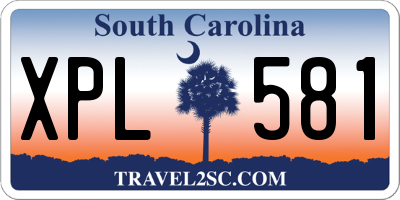 SC license plate XPL581