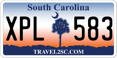 SC license plate XPL583