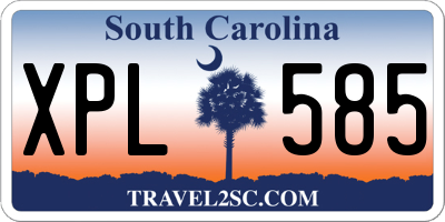 SC license plate XPL585